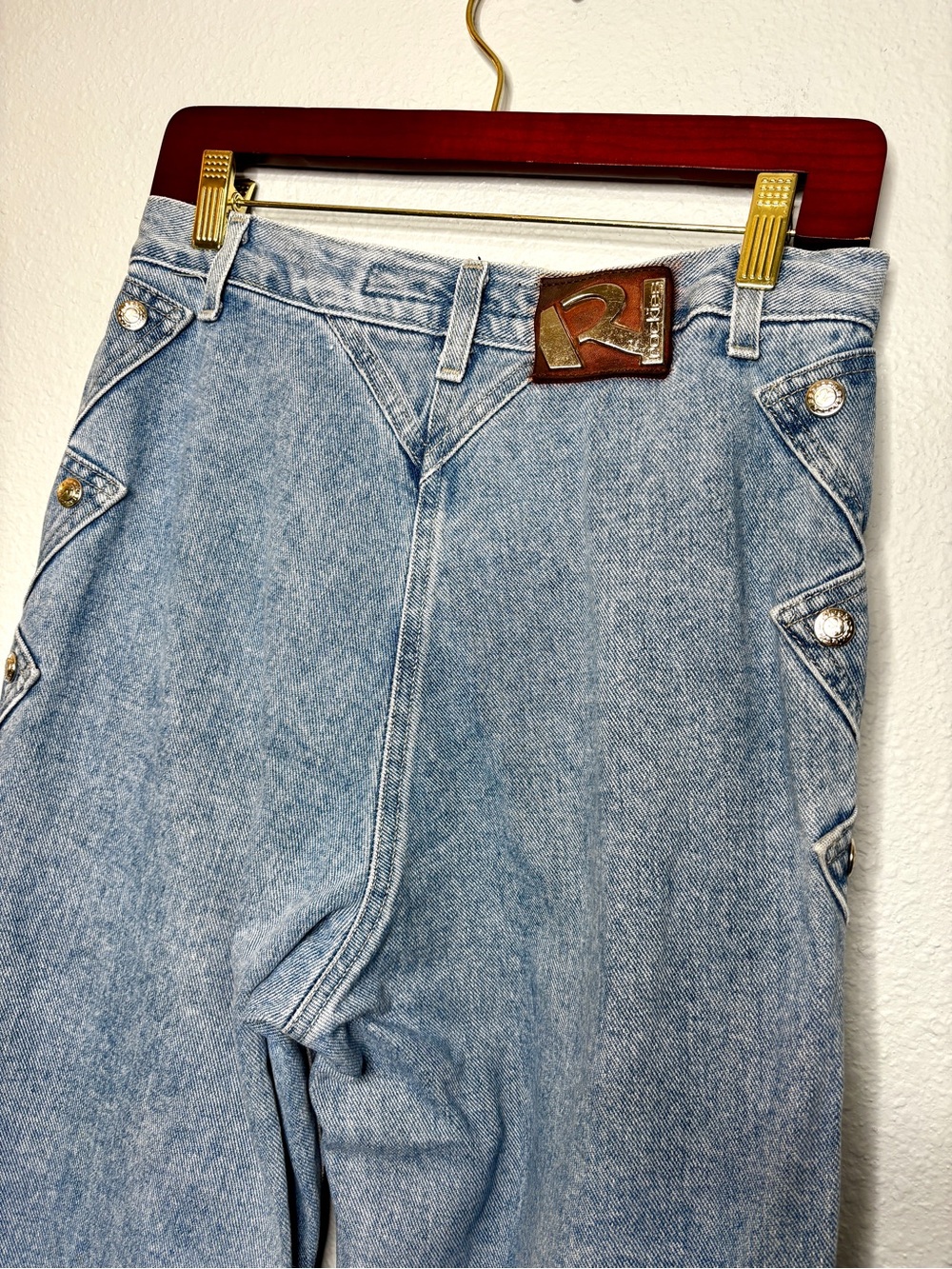 Vintage 90s Rockies Western Super High Waisted Rigid Denim Jeans Long 11/12